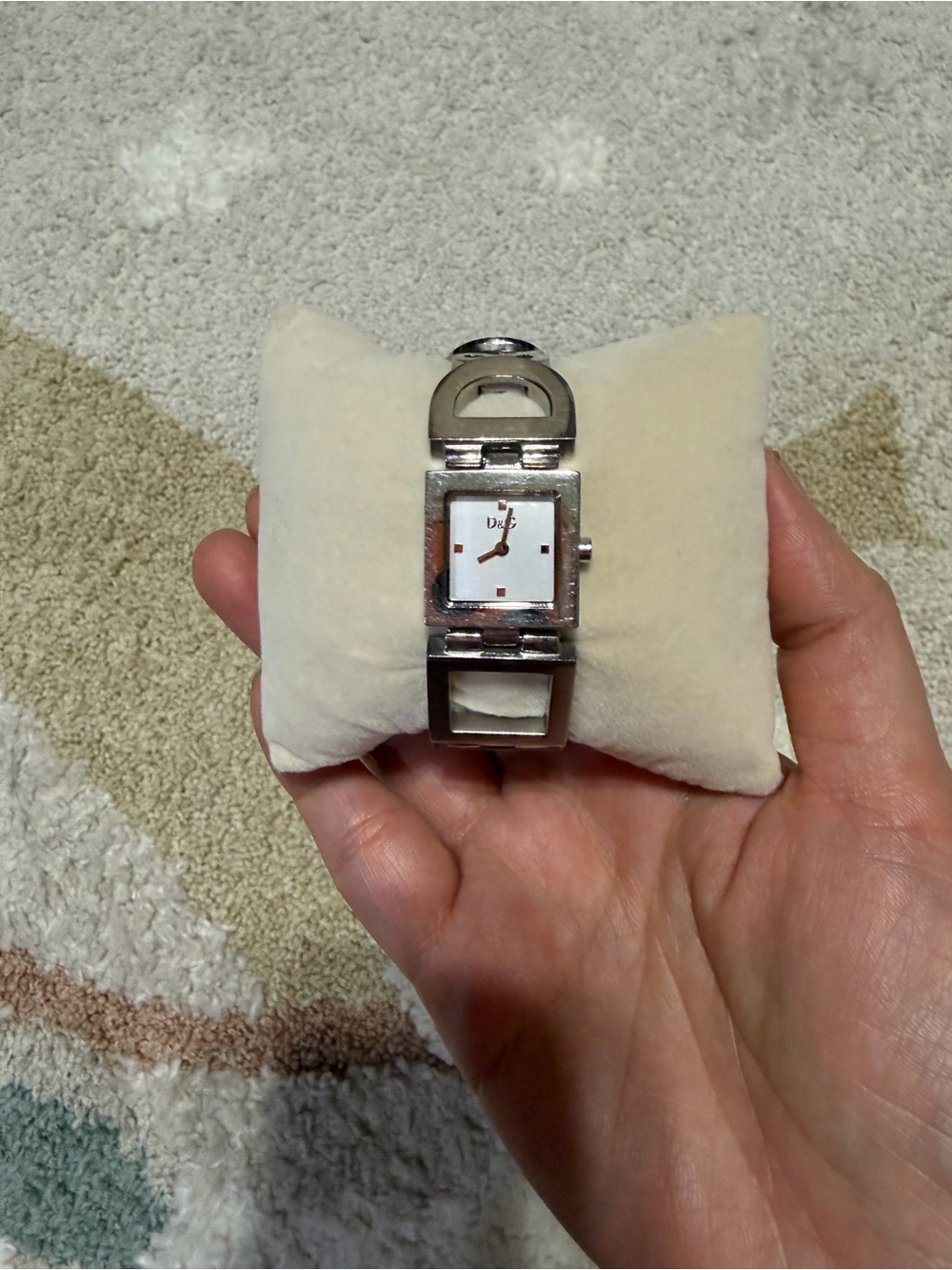 Dolce & Gabbana Silver Women's Bracelet Watch with White Dial